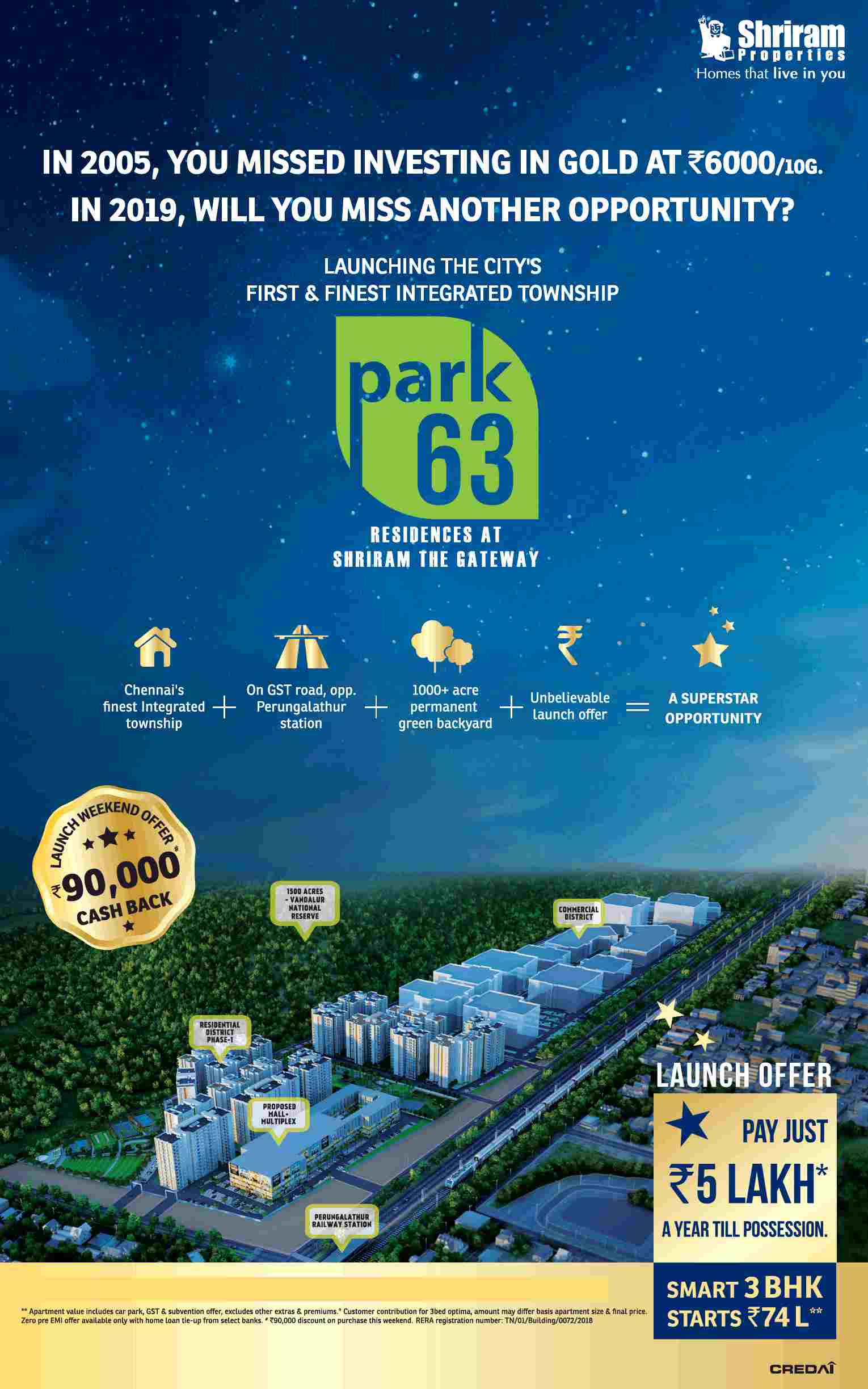 Launching Shriram Park 63 in Perungalathur, Chennai
